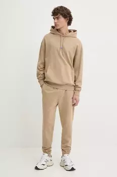 Хлопковый спортивный костюм Hugo Blue, бежевый