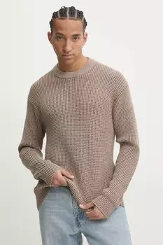 Хлопковый свитер Abercrombie & Fitch, бежевый