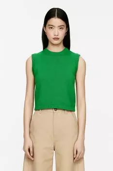 Хлопковый свитер Arket, зеленый