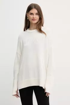 Хлопковый свитер Armani Exchange, бежевый
