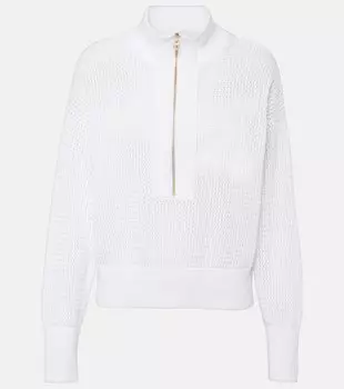 Хлопковый свитер Aurora с полумолнией Varley, белый