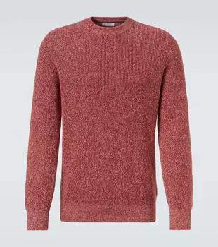Хлопковый свитер Brunello Cucinelli, Cherry+Corda