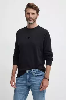Хлопковый свитер Calvin Klein Jeans, черный