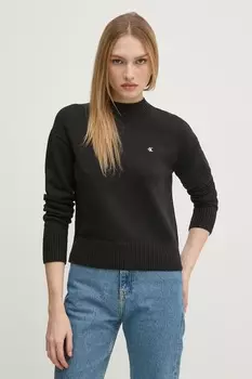 Хлопковый свитер Calvin Klein Jeans, черный