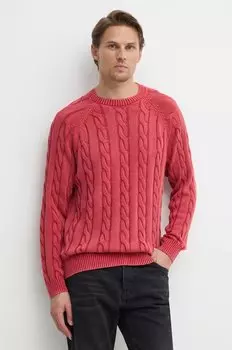 Хлопковый свитер CAMDEM Pepe Jeans, красный