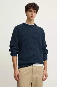 Хлопковый свитер COLIN с круглым вырезом Pepe Jeans, темно-синий