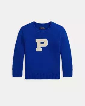 Хлопковый свитер для мальчика цвета индиго синего цвета Polo Ralph Lauren, индиго/синий