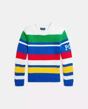 Хлопковый свитер для мальчиков с логотипом Polo Polo Ralph Lauren, многоцветный