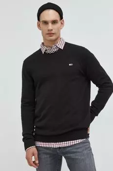 Хлопковый свитер DM0DM13273.9BYY Tommy Jeans, черный