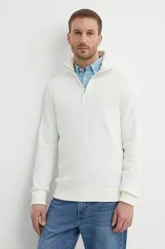 Хлопковый свитер Gant, бежевый