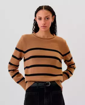 Хлопковый свитер Gap, коричневый