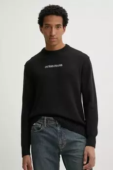 Хлопковый свитер Guess Jeans, черный