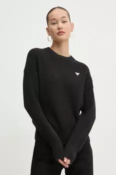 Хлопковый свитер Guess Jeans, черный