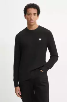 Хлопковый свитер Guess Jeans, черный