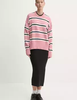 Хлопковый свитер Guess Jeans, розовый