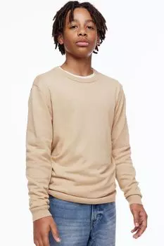 Хлопковый свитер H&amp;M, бежевый