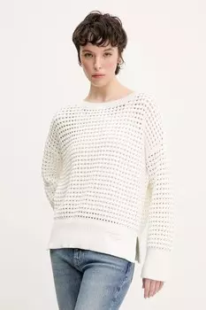 Хлопковый свитер Hugo Blue, белый