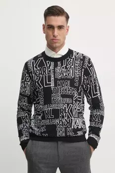 Хлопковый свитер Karl Lagerfeld, черный