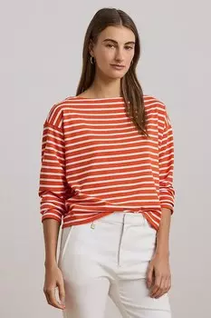 Хлопковый свитер Lauren Ralph Lauren, оранжевый