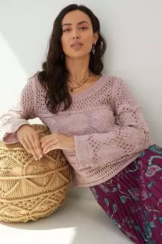 Хлопковый свитер Medicine, розовый