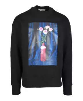 Хлопковый свитер Msgm, черный