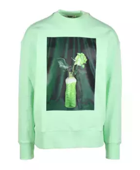 Хлопковый свитер Msgm, зеленый