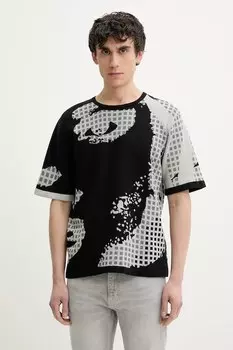 Хлопковый свитер PALERMO Desigual, черный