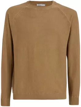 Хлопковый свитер Paolo Pecora, коричневый