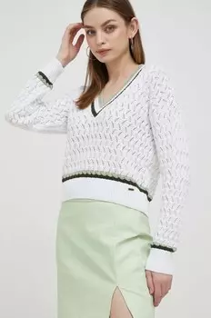 Хлопковый свитер Pepe Jeans, белый