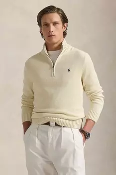 Хлопковый свитер Polo Ralph Lauren, бежевый