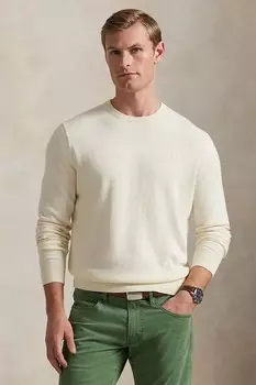 Хлопковый свитер Polo Ralph Lauren, бежевый