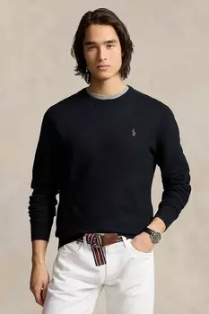 Хлопковый свитер Polo Ralph Lauren, черный