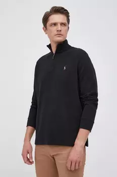 Хлопковый свитер Polo Ralph Lauren, черный