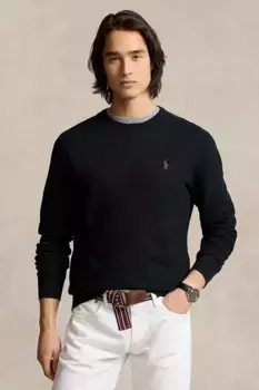 Хлопковый свитер Polo Ralph Lauren, черный