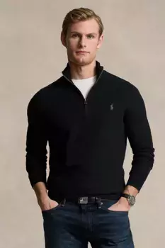 Хлопковый свитер Polo Ralph Lauren, черный