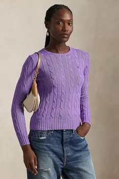 Хлопковый свитер Polo Ralph Lauren, фиолетовый
