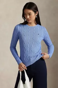 Хлопковый свитер Polo Ralph Lauren, фиолетовый