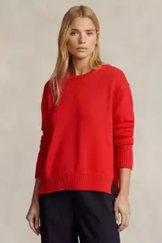 Хлопковый свитер Polo Ralph Lauren, красный