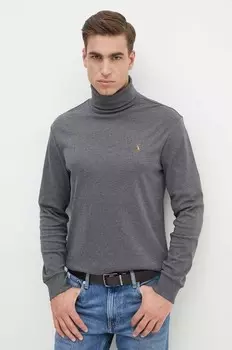 Хлопковый свитер Polo Ralph Lauren, серый