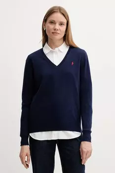 Хлопковый свитер Polo Ralph Lauren, темно-синий