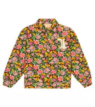 Хлопковый свитер с цветочным принтом морского конька The Animals Observatory, разноцветный