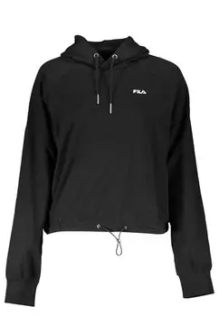 Хлопковый свитер с капюшоном Fila, черный