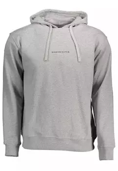 Хлопковый свитер с капюшоном North Sails, серый