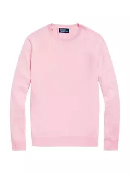 Хлопковый свитер с круглым вырезом Polo Ralph Lauren, розовый