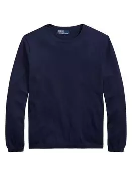 Хлопковый свитер с круглым вырезом Polo Ralph Lauren, синий