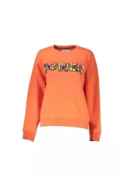 Хлопковый свитер с логотипом Desigual, оранжевый