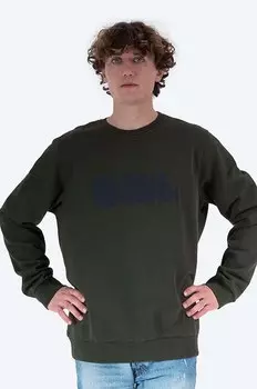 Хлопковый свитер с логотипом Logo Sweater Fjallraven, зеленый