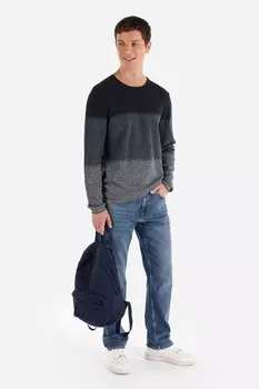 Хлопковый свитер с овальным вырезом Colin'S, зеленый