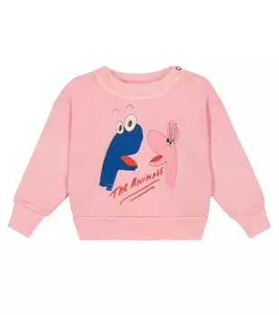 Хлопковый свитер с принтом baby muppets The Animals Observatory, розовый