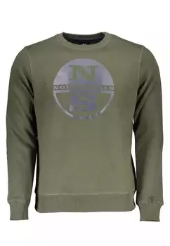 Хлопковый свитер с принтом логотипа North Sails, зеленый